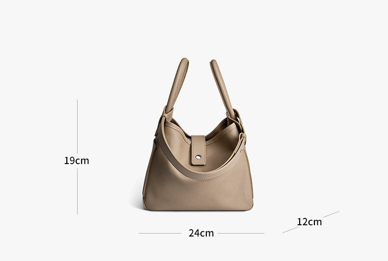 Niche Genuine Leather Vegetable Basket Women's Bag