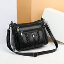 Women's Fashion Sheepskin Large Capacity Multilayer One Shoulder Bag