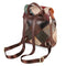 Women's Drawstring Fashionable Travel Leather Backpack