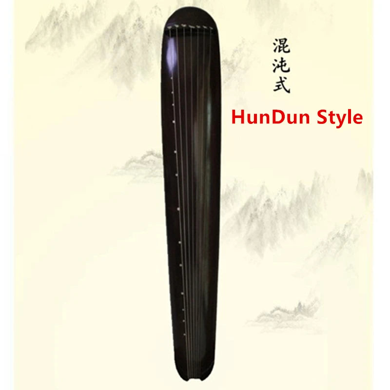 Chinese Guqin Fuxi /ZhongNi HunDun Style Lyre 7 Strings Ancient Zither Chinese Musical Instruments Zither Guqin Send Study Book