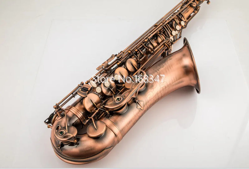 High Quality Tenor Saxophone Bb Tune Red brass Woodwind Instrument With Mouthpiece Case