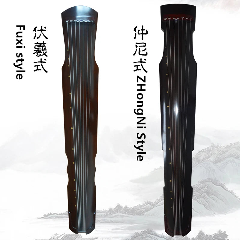 Chinese Guqin Fuxi /ZhongNi HunDun Style Lyre 7 Strings Ancient Zither Chinese Musical Instruments Zither Guqin Send Study Book