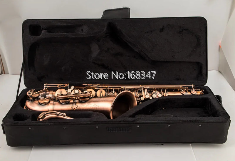 High Quality Tenor Saxophone Bb Tune Red brass Woodwind Instrument With Mouthpiece Case