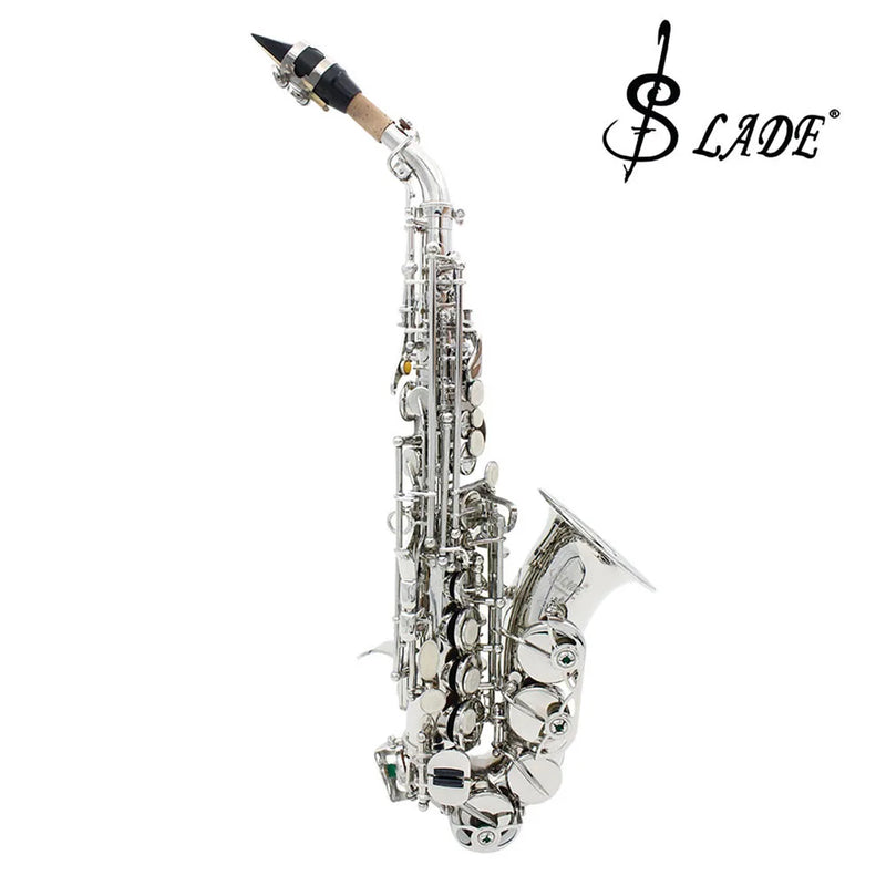 Bb Soprano Saxophone Silver Plated Brass Professional Woodwind Instrument B Flat Sax With Case Musical Instrument Accessories