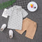 Clothing Boys Polo Shirt Short Sleeve Suit Cross-border, Suit Explosion Two-piece Set