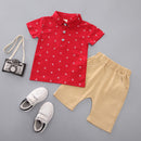 Clothing Boys Polo Shirt Short Sleeve Suit Cross-border, Suit Explosion Two-piece Set