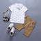 Clothing Boys Polo Shirt Short Sleeve Suit Cross-border, Suit Explosion Two-piece Set