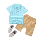 Clothing Boys Polo Shirt Short Sleeve Suit Cross-border, Suit Explosion Two-piece Set