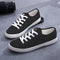 Unisex White Canvas Shoes Casual Summer Vulcanized Shoes Lace-up Students Cloth Shoe Women's Flats Sneakers Women Board Shoes