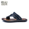 POLALI Men Sandals Genuine Split Leather Men Beach Sandals Brand Men Casual Shoes Flip Flops Men Slippers Sneakers Summer Shoes