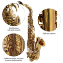 Golden Eb Alto Saxophone Sax Brass Body White Shell Keys Woodwind Instrument