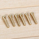 6 Pcs Acoustic Guitar Bridge Pin Guitar Strings Nail Solid Copper Brass Musical Stringed Instruments Guitar Parts Accessories