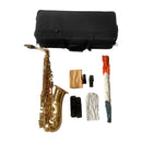 Golden Eb Alto Saxophone Sax Brass Body White Shell Keys Woodwind Instrument