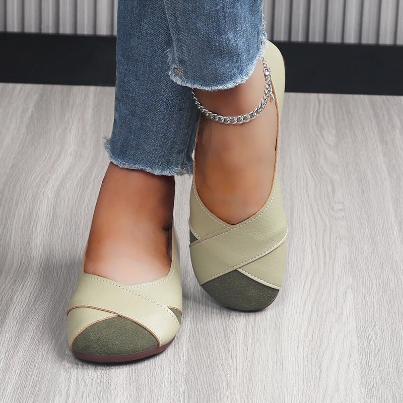 Women's Flats Shoes Loafers Casual Barefoot Moccasin Woman Trendyol Slip-on Comfortable Spring Elegant Low Heels Free Shipping