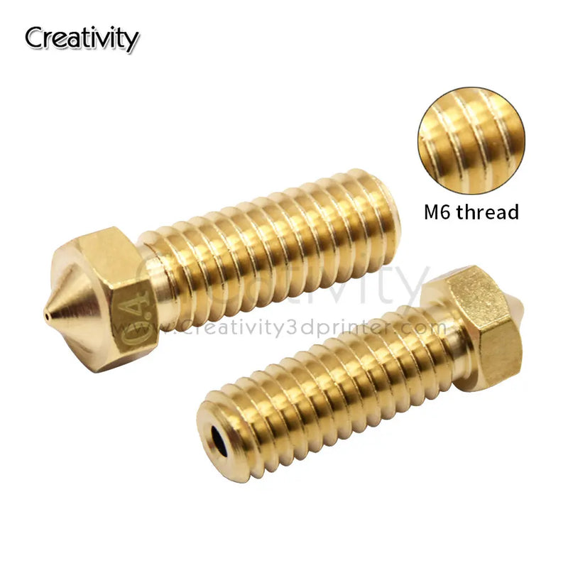 Sidewinder X1& X2 Genius Artillery Volcano Brass Nozzle 0.2-1.2mm M6 Thread Hotend Nozzle For Anycubic Vyper 1.75mm Filament