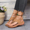 2022 Summer Women Strap Sandals Women's Flats Open Toe Solid Casual Shoes Rome Wedges Thong Sandals Sexy Ladies Shoes