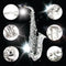 Eb Alto Saxophone Brass Silver Plated Professional Woodwind Instrument E Flat Sax With Case Strap Musical Instrument Accessories