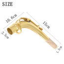 Alto Saxophone Neck Set Golden Brass Bend Neck Sax Replacement Part for Alto Sax Woodwind Musical Instrument Accessories