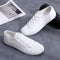 Unisex White Canvas Shoes Casual Summer Vulcanized Shoes Lace-up Students Cloth Shoe Women's Flats Sneakers Women Board Shoes