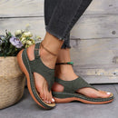 2022 Summer Women Strap Sandals Women's Flats Open Toe Solid Casual Shoes Rome Wedges Thong Sandals Sexy Ladies Shoes