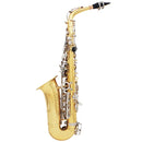 SLADE Alto Saxophone Eb Brass Body Carved Keys White Shell Keys Saxophone with Reed Glove Back Rubbing Coth