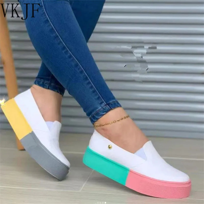 Women's Flats 2023 Summer Fashion Light Platform Casual Shoes for Women Shallow Slip on Ladies Walking Shoes Women's Foorwear