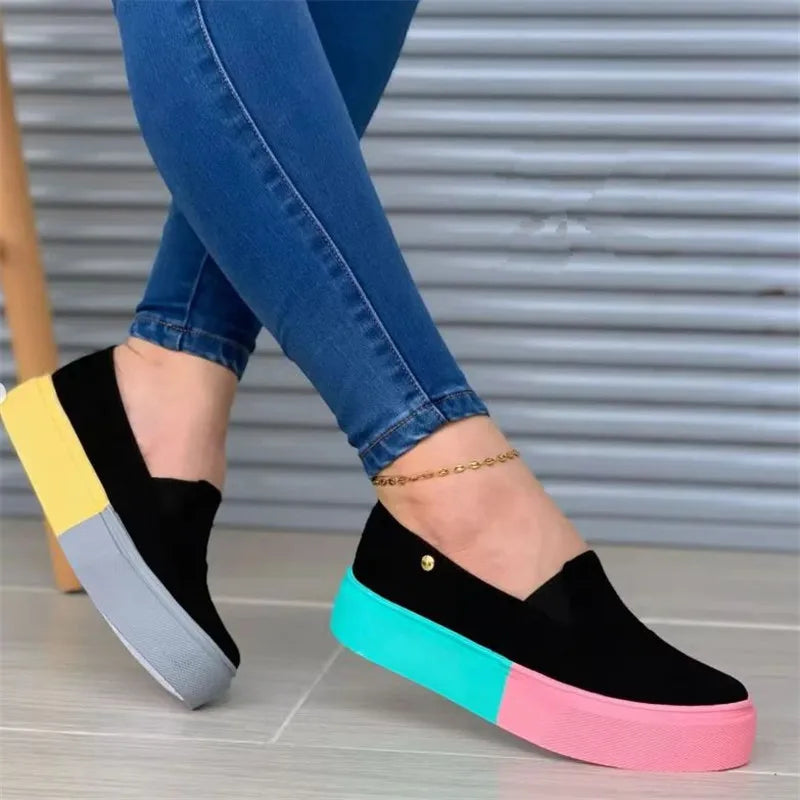 Women's Flats 2023 Summer Fashion Light Platform Casual Shoes for Women Shallow Slip on Ladies Walking Shoes Women's Foorwear