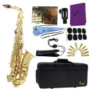 High Quality Eb Alto Saxophone Brass Lacquered Gold E Flat Sax Musical  Woodwind Instrument With Case Mouthpiece Accessories