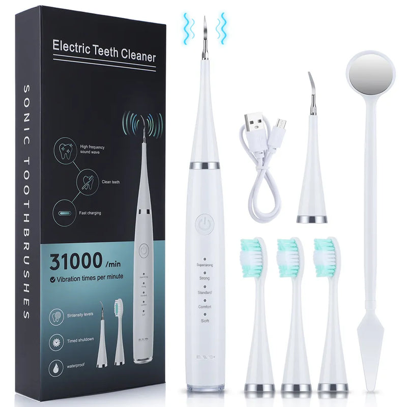 Electric Toothbrush Sonic Dental Teeth Whitening Kit Tooth Whitener Calculus Tartar Remover Tools Cleaner Stain Oral Care