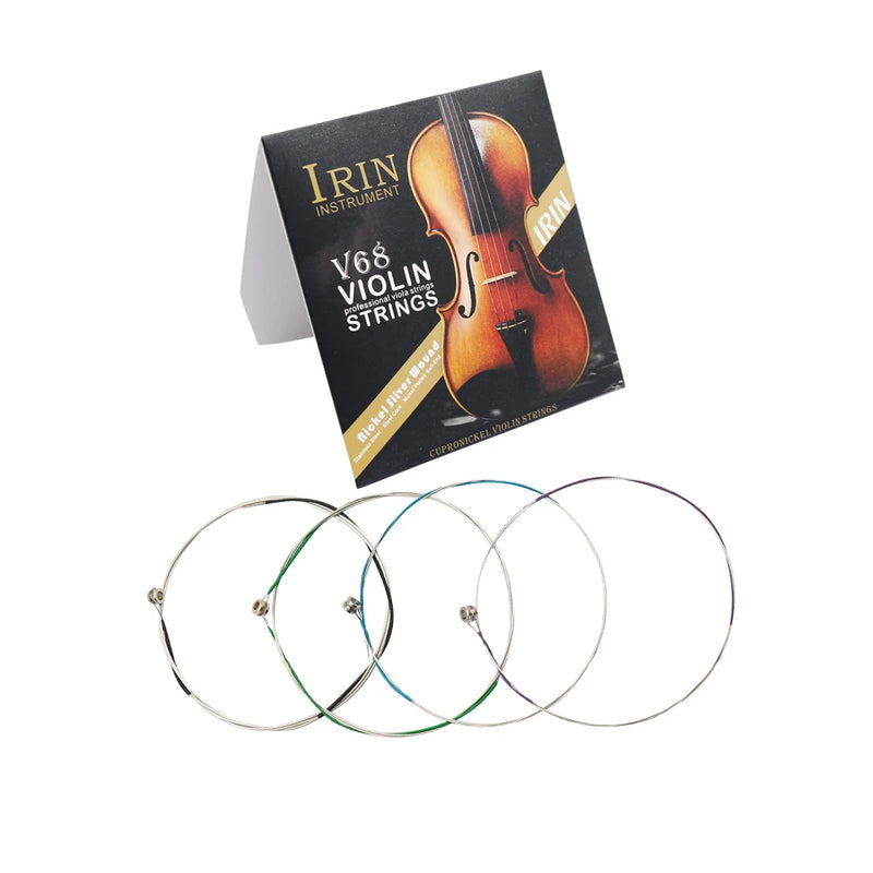 Violin Strings V68 Stainless Steel Mercerized Strings German Silver Winding For 4/4 3/4 1/2 1/4 Violin String Instrument Parts