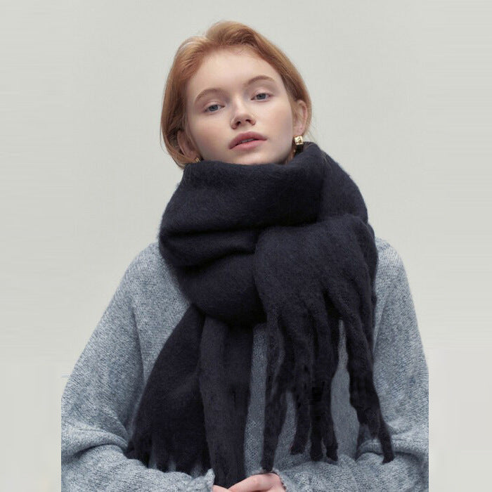 All-match Soft Glutinous Idle Style Thermal Long Scarf