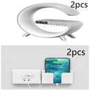 New Intelligent G Shaped LED Lamp Bluetooth Speake Wireless Charger Atmosphere Lamp App Control For Bedroom Home Decor