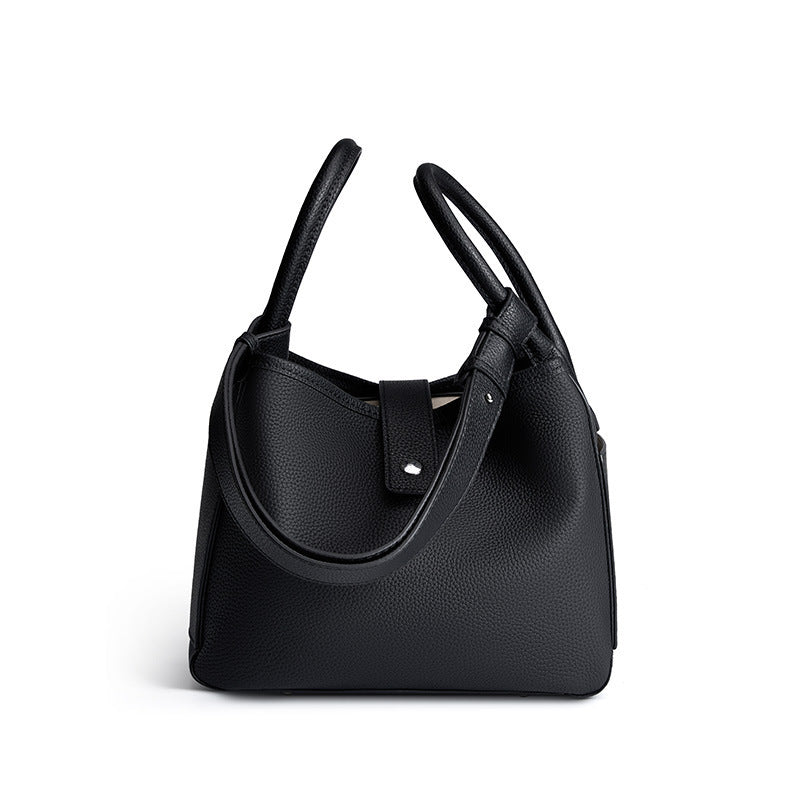 Niche Genuine Leather Vegetable Basket Women's Bag