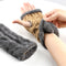 Fleece-lined Fluffy Gloves Twist Knitted Finger Leakage