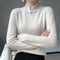 Women's Half-turtleneck Sweater With Soft Design And Inner Wear Base Buckle