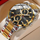 Stylish CURREN Mens Steel Chronograph Watch  Perfect Gift Choice