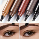 Waterproof Split Head Liquid Eyebrow Pencil for Natural Shaping